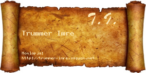 Trummer Imre névjegykártya